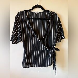 Charlotte Russe Black and White Striped Blouse